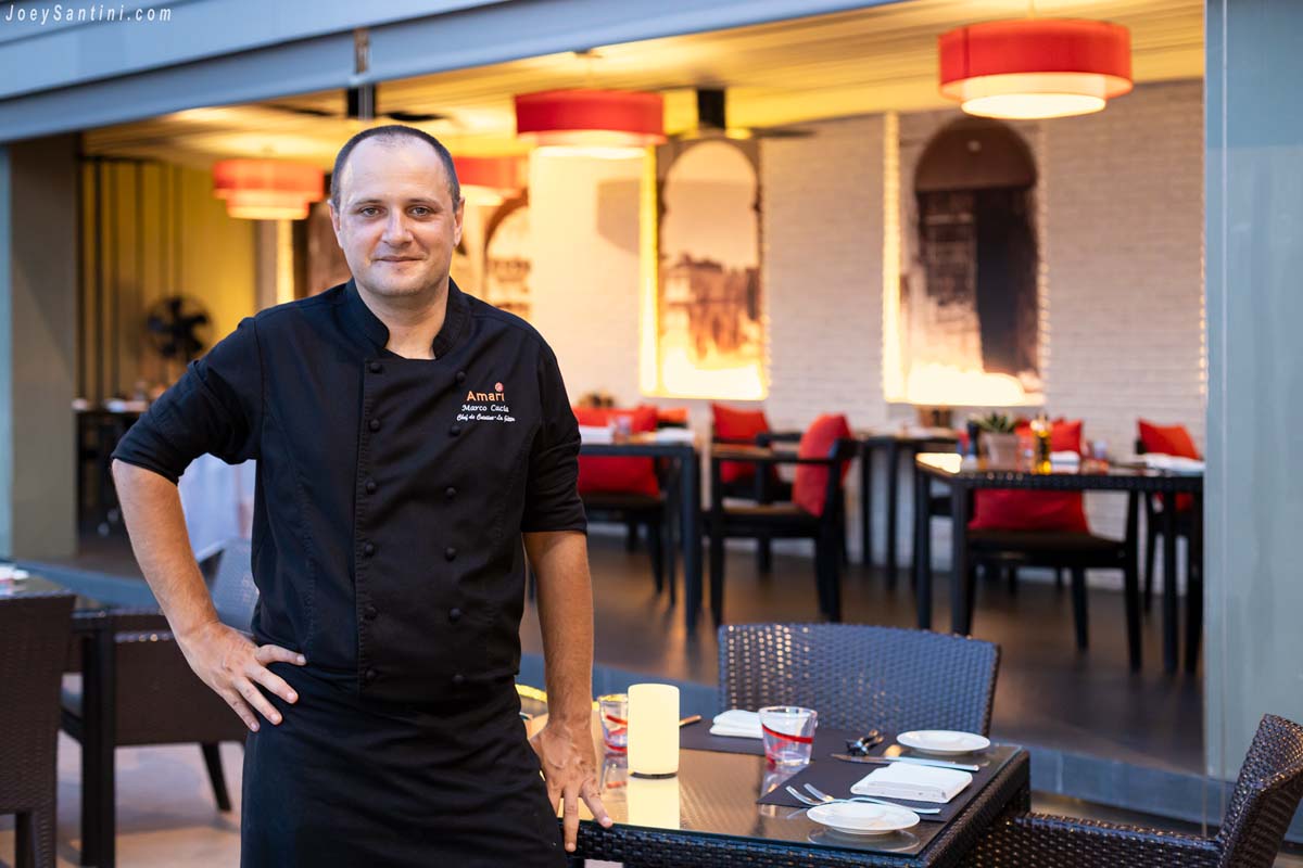 Shot of chef with black uniform