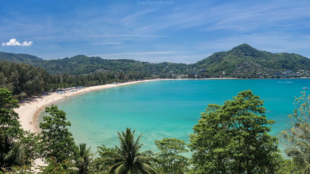 Beautiful panorama of Kamala beach in Phuket