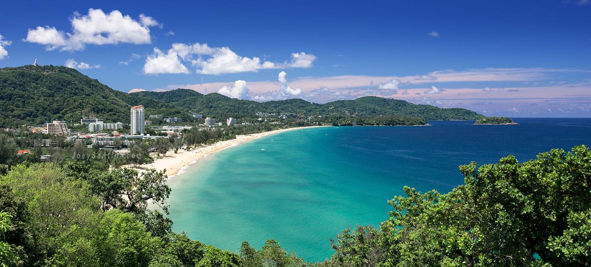 Karon beach with its crystal blue waters