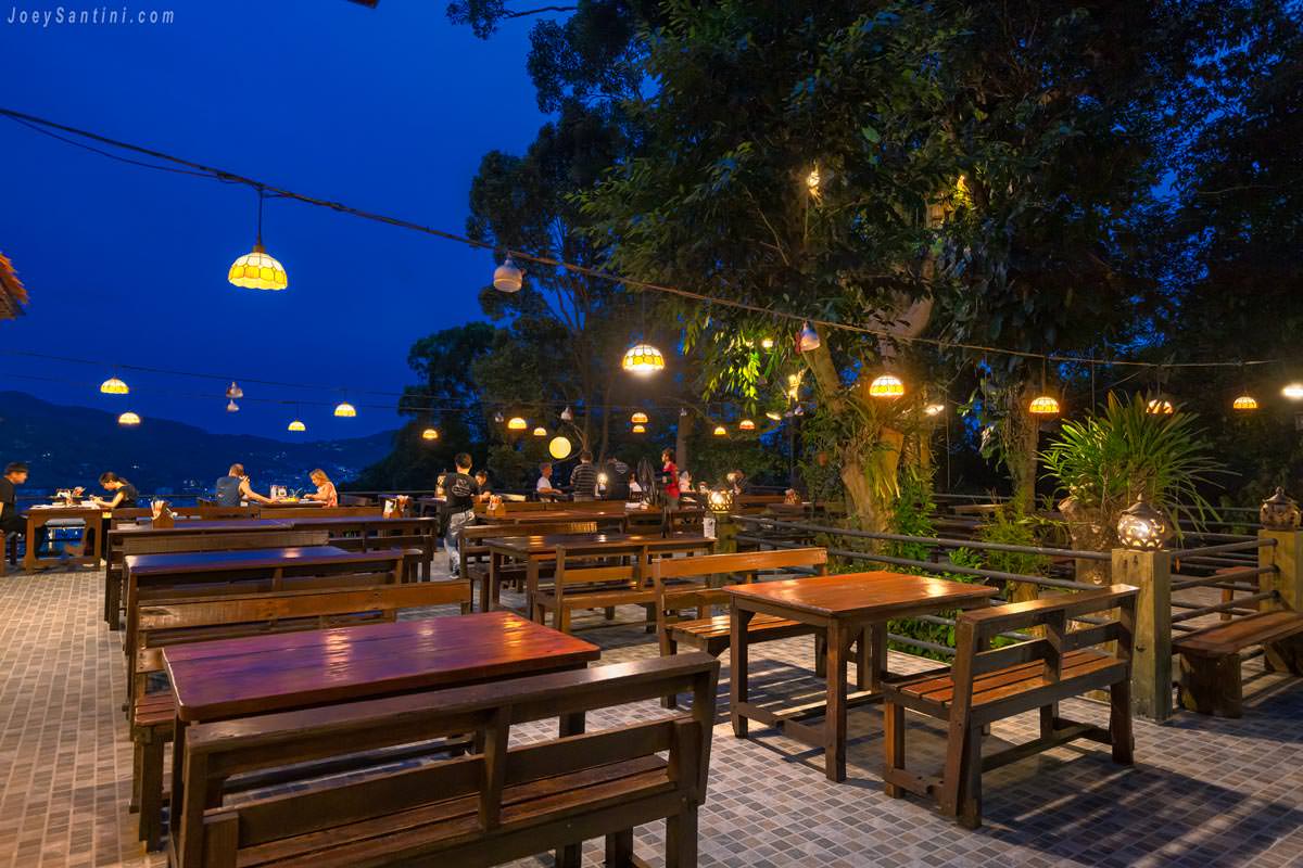 No 6 Restaurant Up The Hill Patong open air outdoor tables surrounded by nature